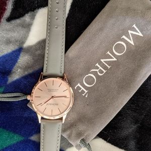 Monroe rose quartz watch